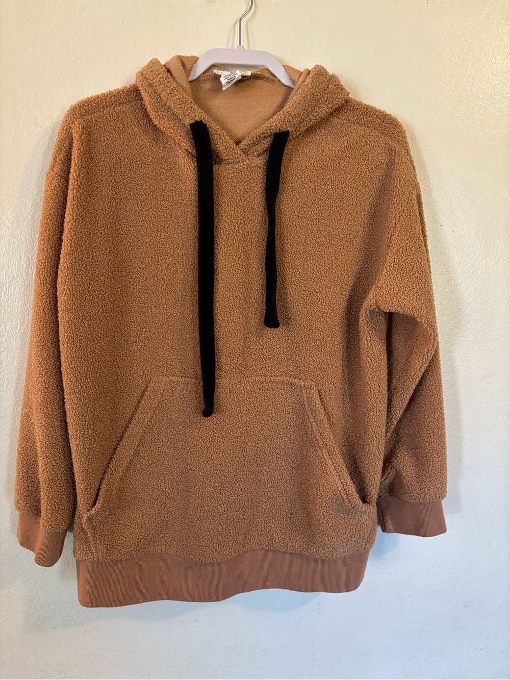 Plush Sherpa Hoodie - Camel